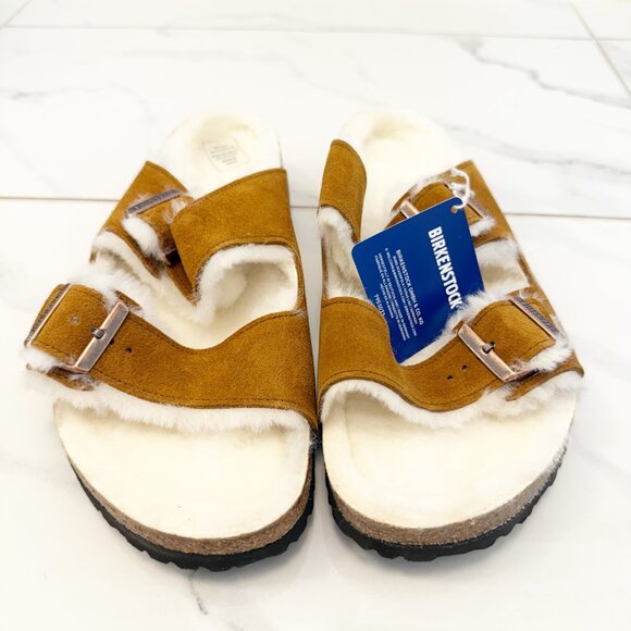 Birkenstock Arizona Shearling-Lined Sandals - Picture 3 of 9